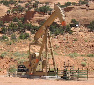An oil rig near Canyonlands National Park