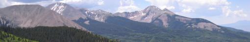 La Sal Mountains with the Abajos (Blue) Mountains in the distance